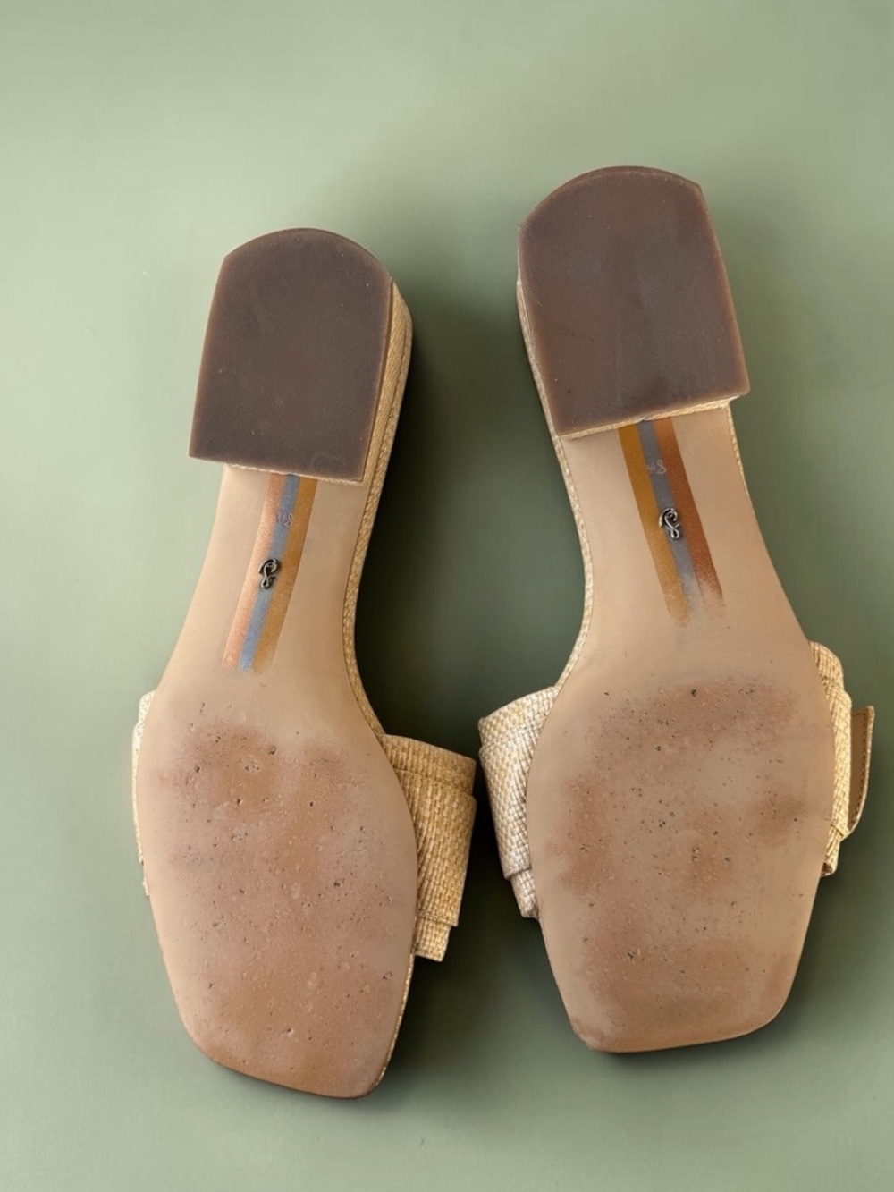 Sam Edelman Raffia Deacon Buckle Slide Sandals - Size 8.5 - Picture 14 of 14